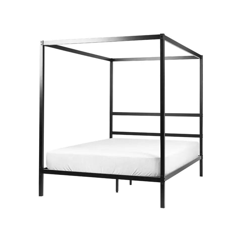 LESTARDS - Hemelbed - Zwart - 140 x 200 cm - Staal