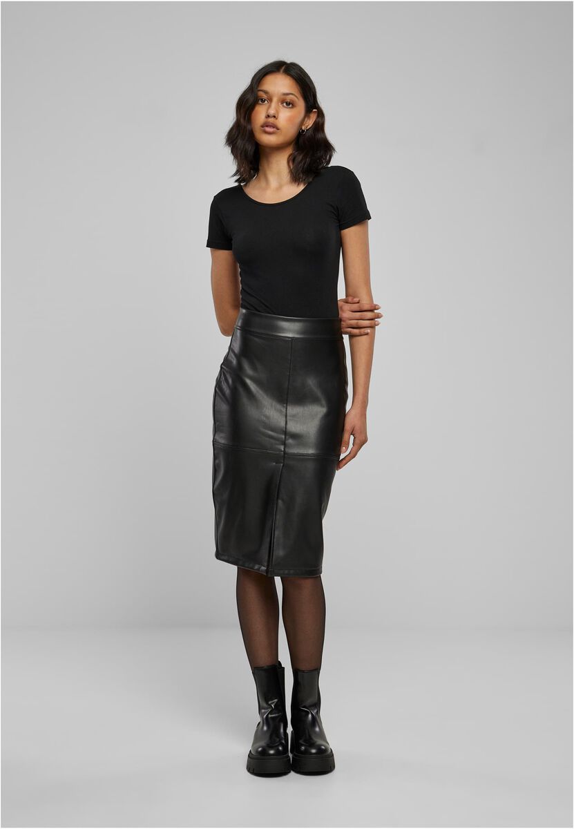 Jupe Crayon Simili-Cuir | Urban Classics Jupe mi-longue