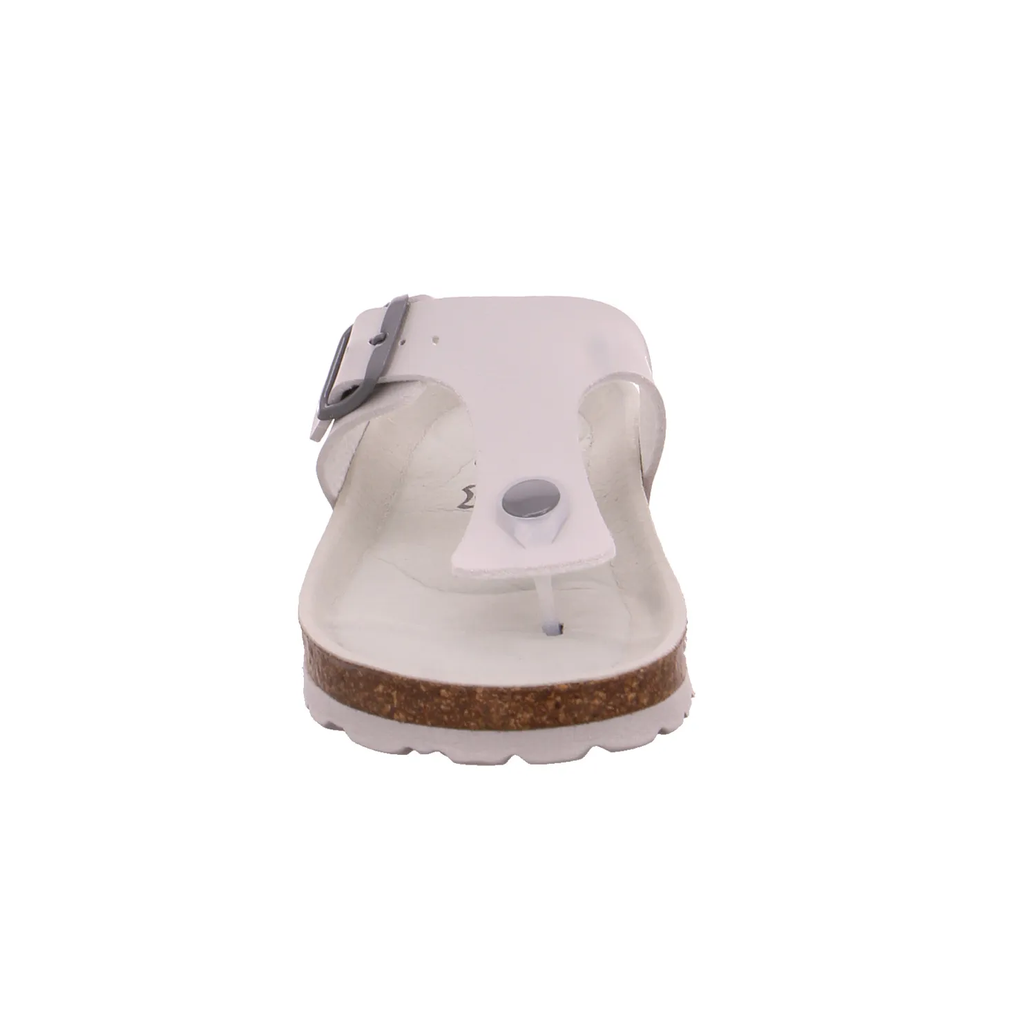 BIOLife Kinder-Zoccoli /Flip Flops Offwhite Lederimitat  Zehentrenner
