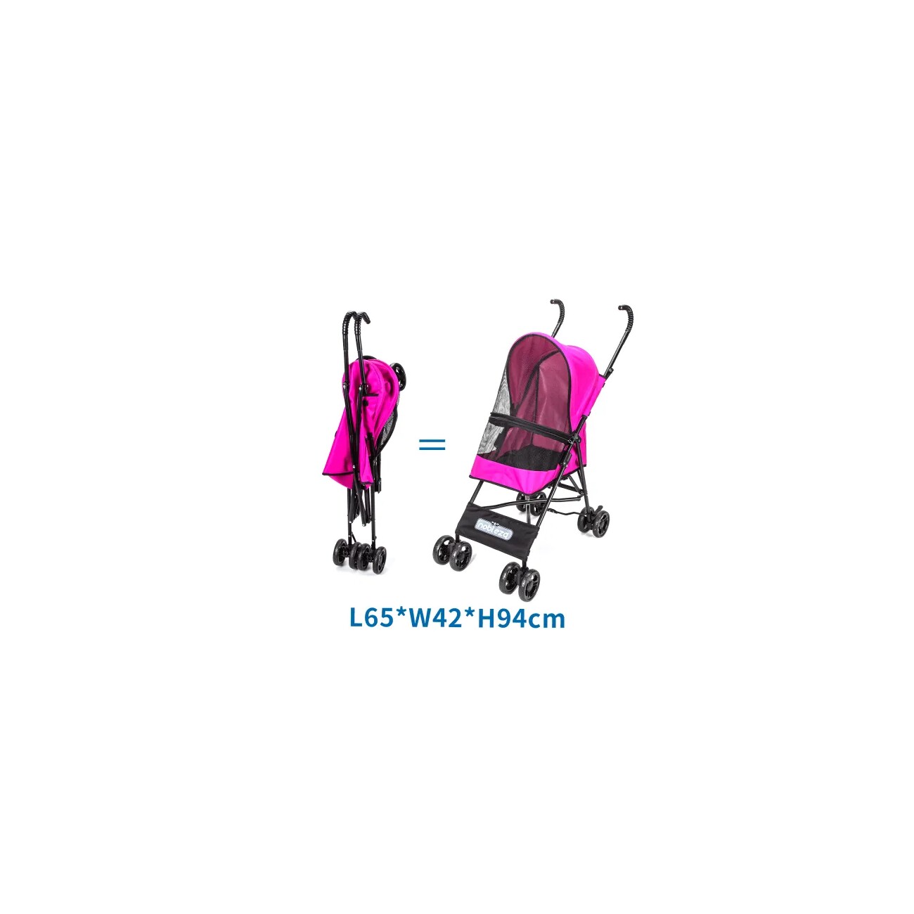 nobleza - Haustierwagen für Hunde & Katzen - Hundewagen pink