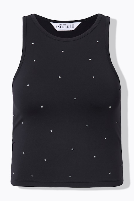 Crop-Top, Slim Shape, Glitzersteinchen