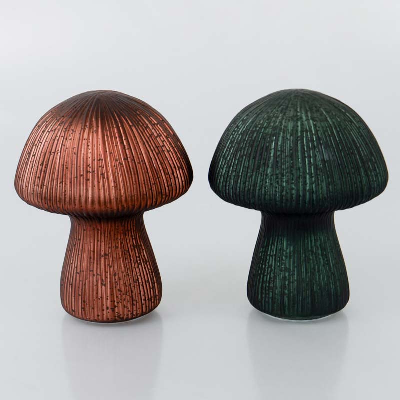 Champignon lumineux LED en verre