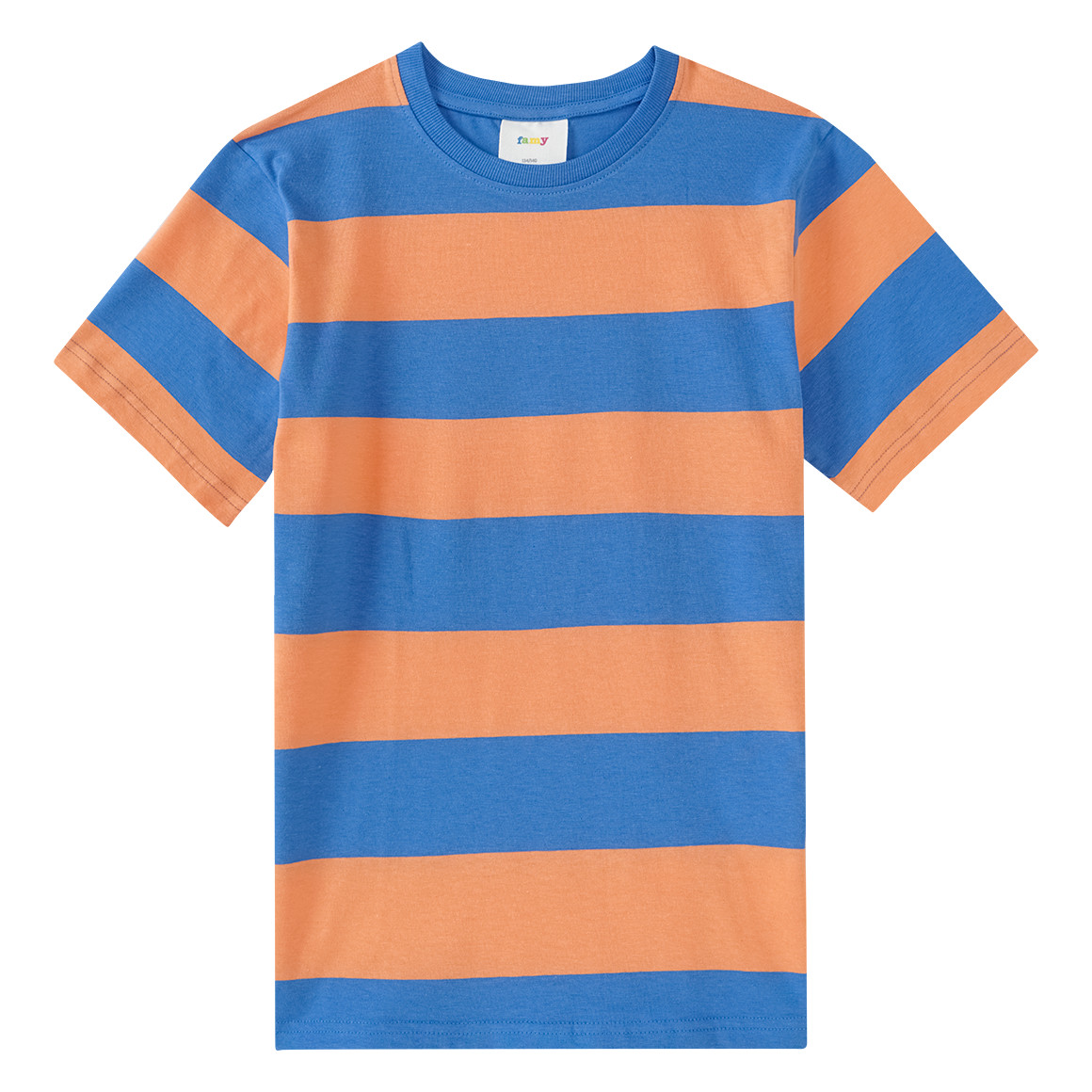 Famy 3 Jungen T-Shirts in verschiedenen Dessins weiss / blau / orange