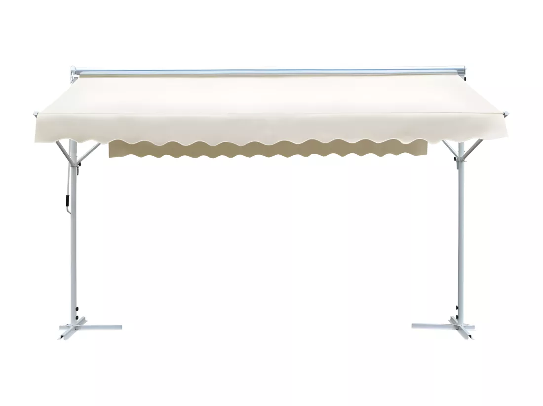 Auvent sur pied 4x3 m Crème