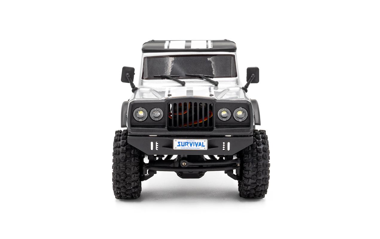 Scale Crawler CRX18 Flat Cage 4WD Silber, RTR, 1:18<br>Kleiner Rock Crawler im RTR Set