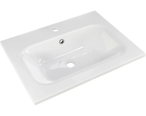Pelipal Sunline 121 badkamermeubelset (B x H x D 61 x 200 x 46 cm), Ribbeck eiken fronten, met mineraal gegoten wastafel, badmeubel en spiegelkast met LED-verlichting