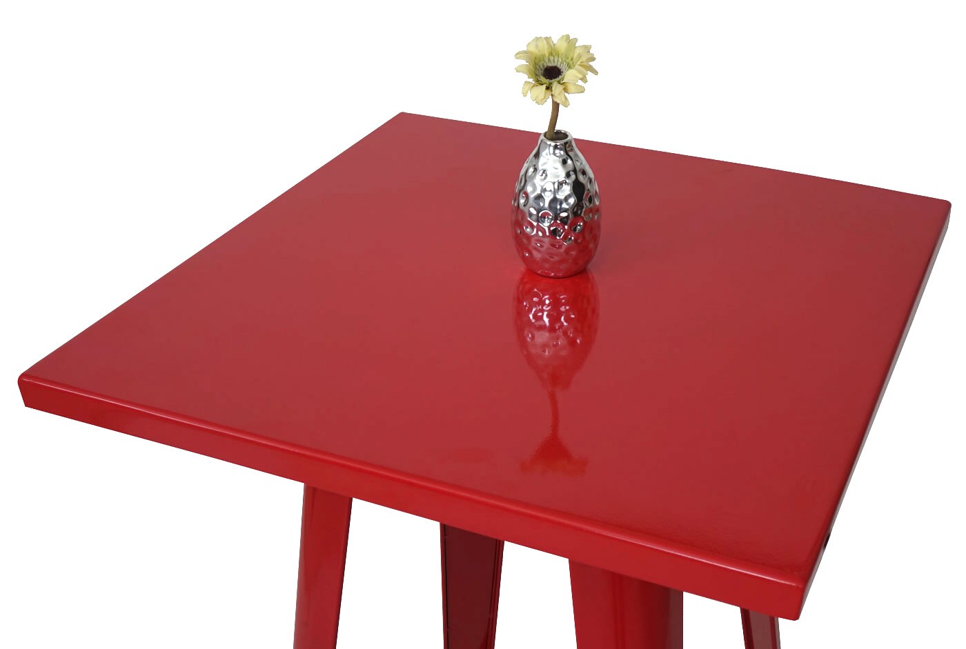 Stehtisch MCW-A73, Bistrotisch Bartisch, Metall Industriedesign 105x60x60cm ~ rot