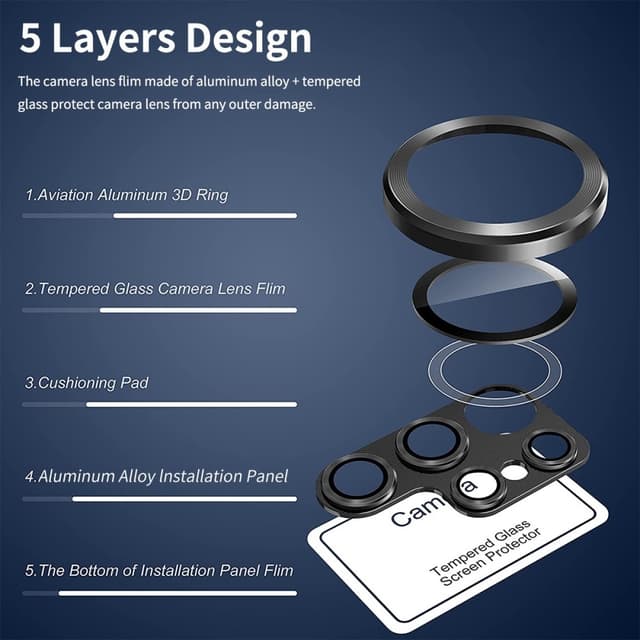ENKAY Til Samsung Galaxy S24 Ultra Kamera Linsebeskytter Aluminiumslegering + Hærdet Glas
