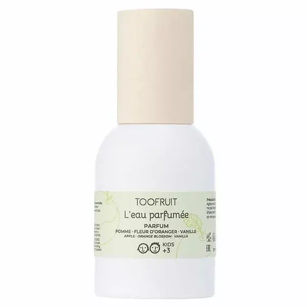 Água perfumada infantil TooFruit com aroma de maçã, flor de laranjeira e baunilha orgânica, 30ml