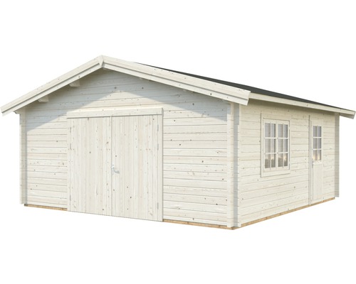 Palmako Roger enkele garage, 27,7 m², met houten deur 540 x 540 cm, natuurlijke afwerking