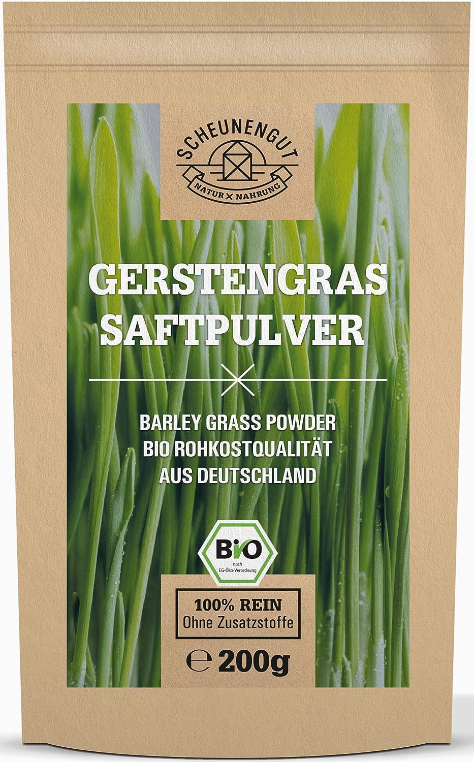 Scheunengut® Bio Gerstengrassaft Pulver | gehaltvoller als Gerstengras