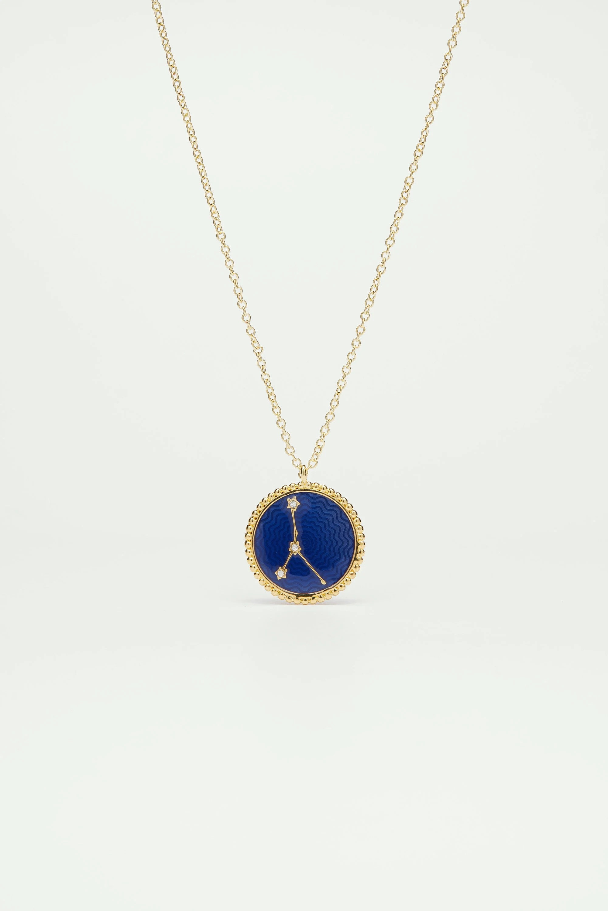 Collier pendentif signe astrologique cancer | Doré