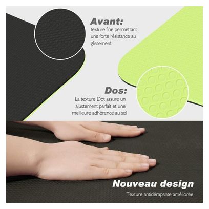Tapis de Yoga  Tapis Gym  Couleur Vert  183x61x0.6 cm  Tapis de Sol pour Sport  Fitness