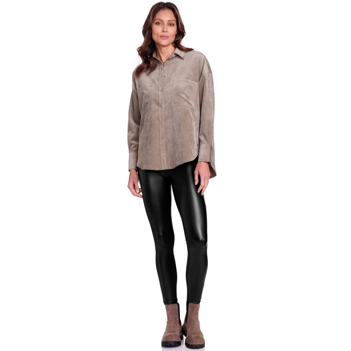 Gina Benotti Damen Leggings in Leder-Optik schwarz