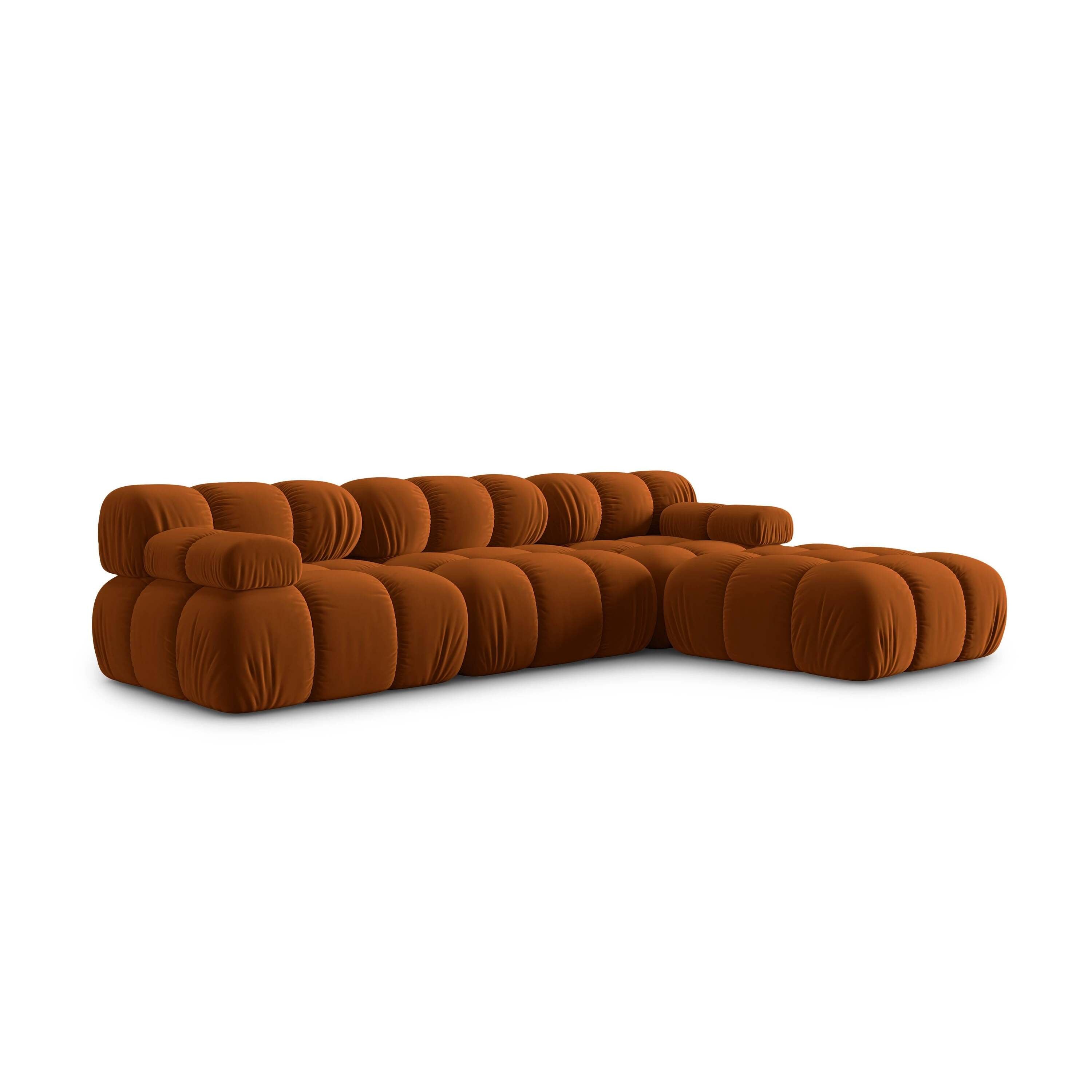 Milo Casa Tropea Modulaire Modulaire 3-zitsbank met Hocker - Terracotta