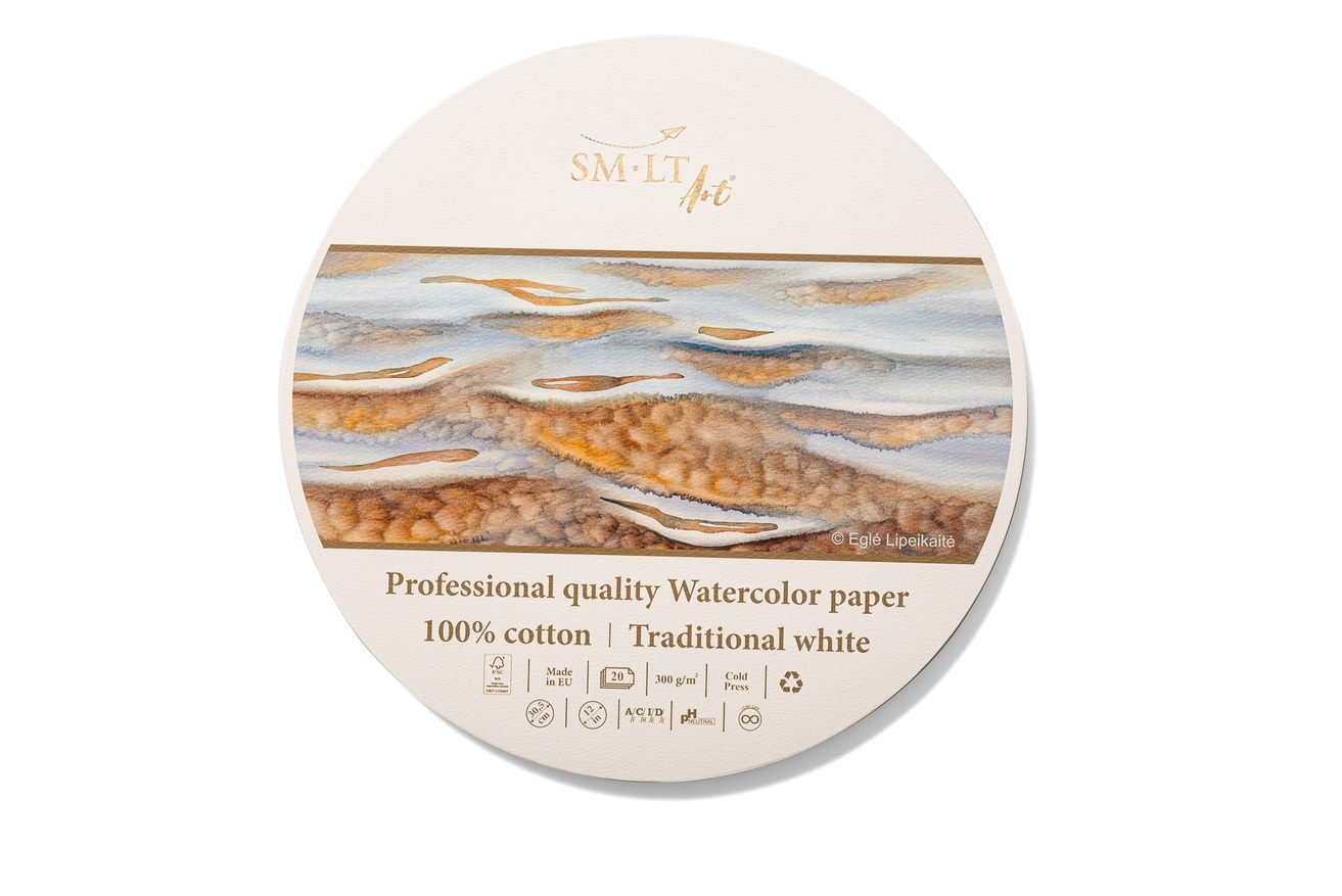 Künstler Aquarellblock Cotton rund, 300 g/m²