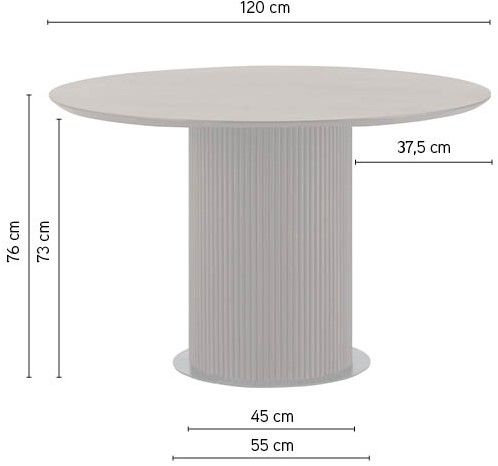 Eettafel Brown Walnut Congo ⌀120  x H76 cm