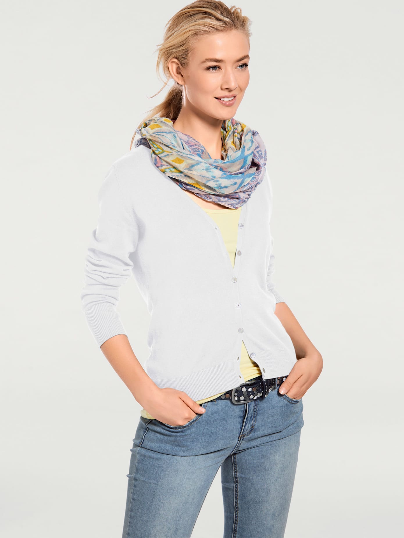 Veste en tricot fin style cardigan