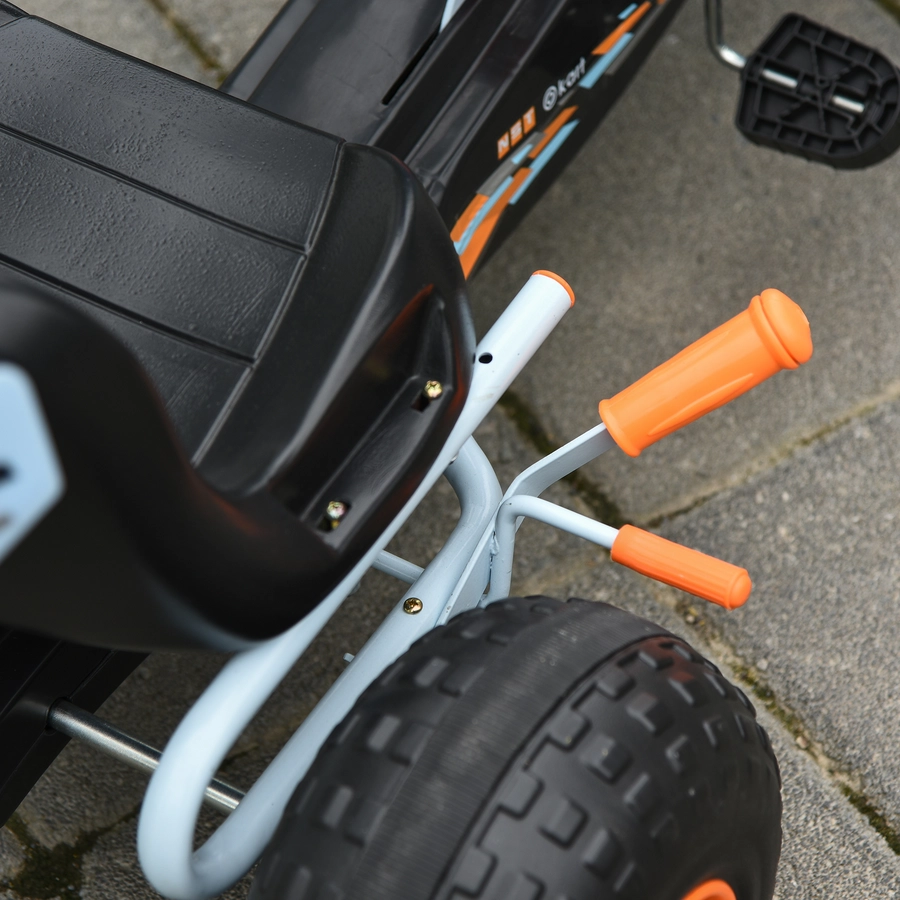 HOMCOM Kinder Go-Kart mit Handbremse hellblau