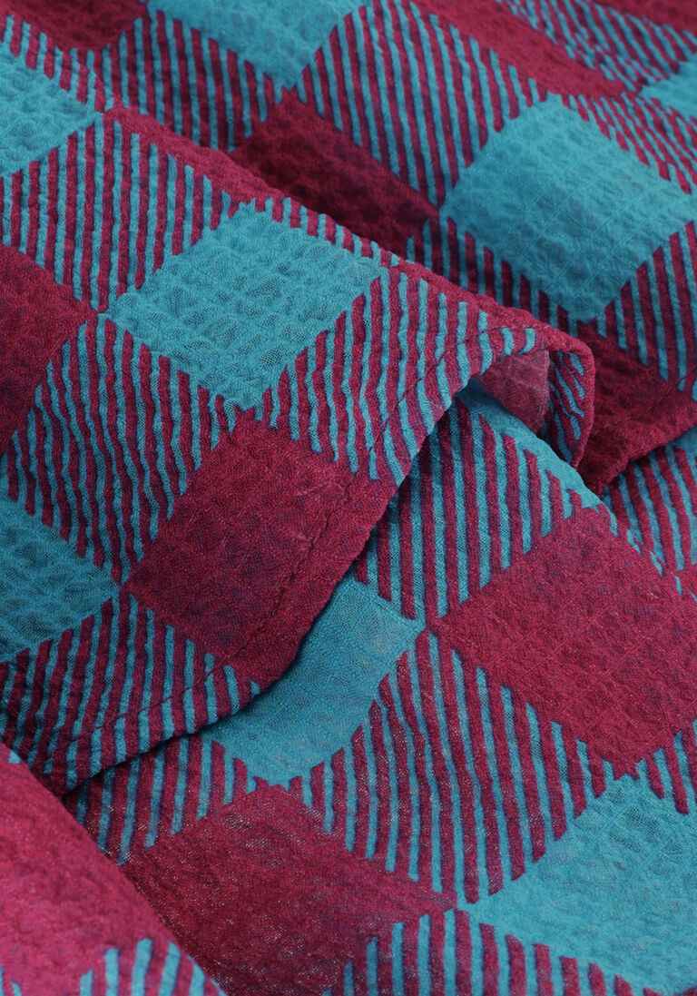DAILY BRAT blauwe daily brat minirok sandy checked skirt