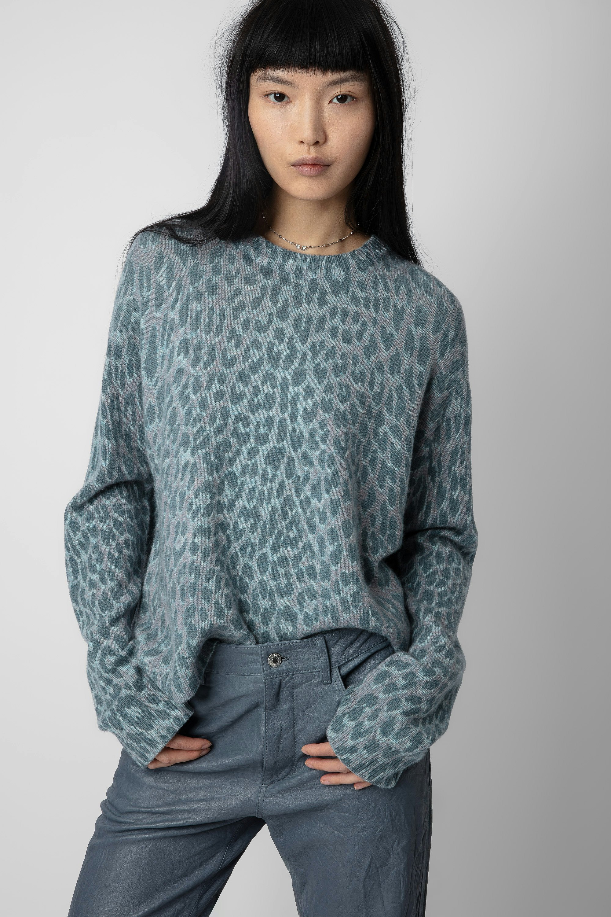 Pull Markus Léopard Cachemire