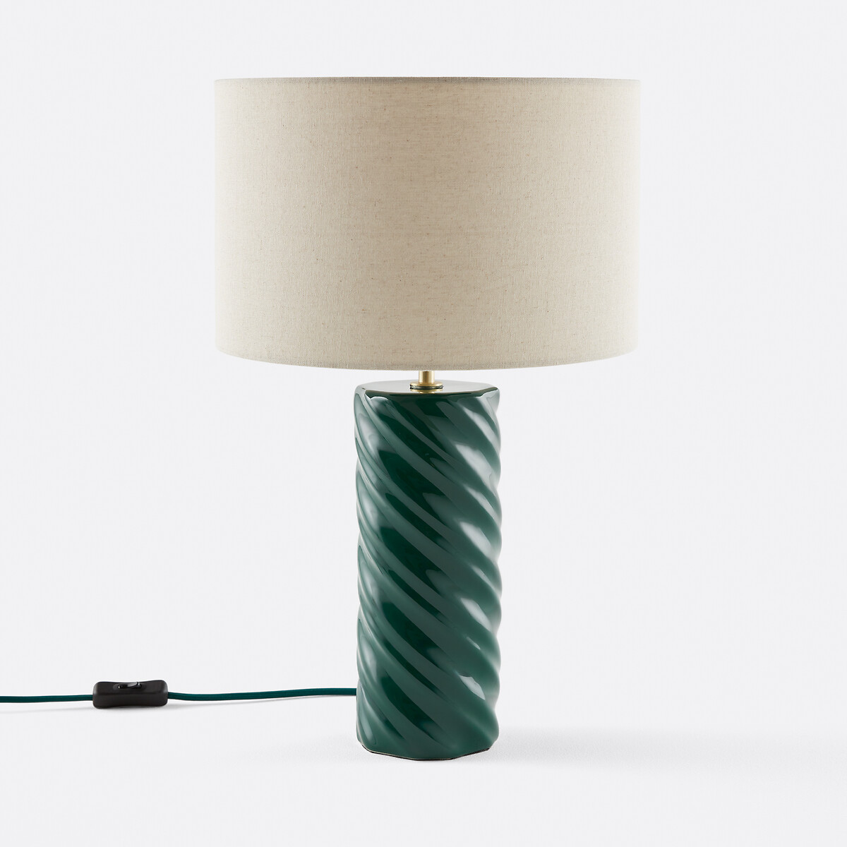 LA REDOUTE INTERIEURS<br>Candeeiro de mesa de cerâmica e linho, Dehen