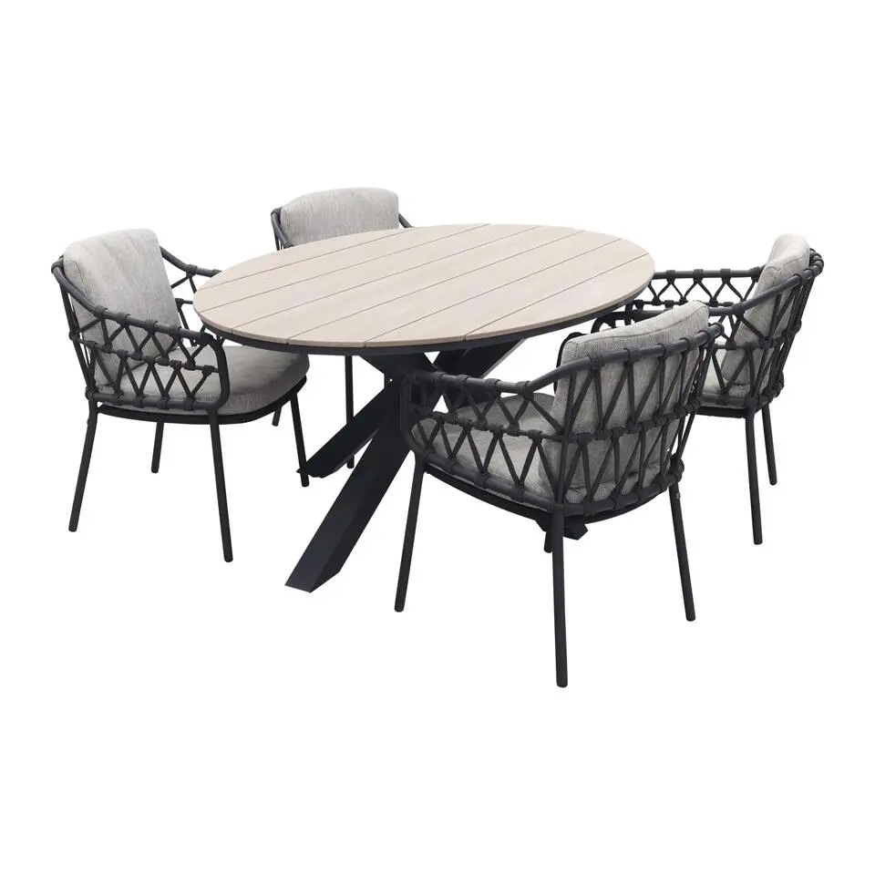 4 Seasons Calpi / GI Edison 180 x 115 cm. tafel - ovale tuinset