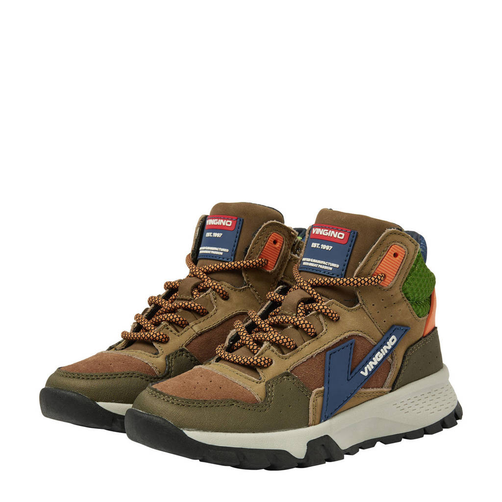 Vingino leren sneakers groen