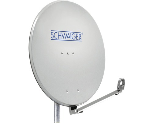 Aluminium satellietschotel Ø 88 cm lichtgrijs Schwaiger SPI910.0