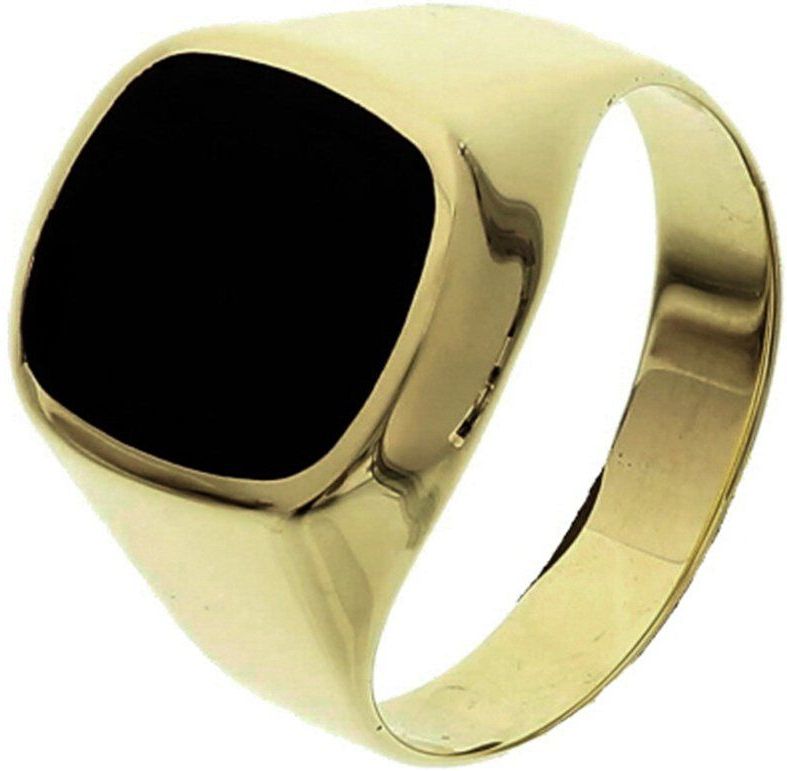 Geelgouden Zegelring onyx 4017761 18.50 mm (58)