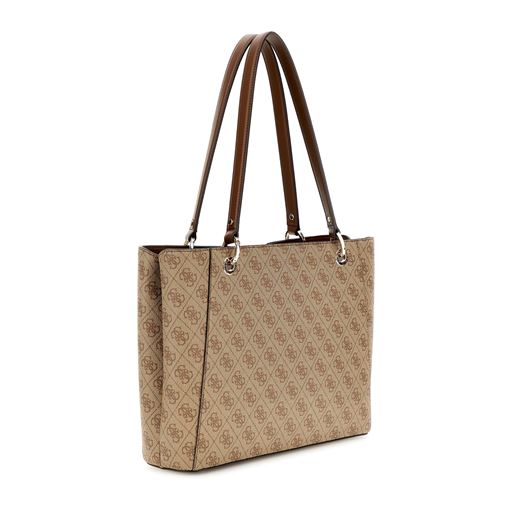 Guess Nolana Noel Tote Bag, Latte Logo/Brown