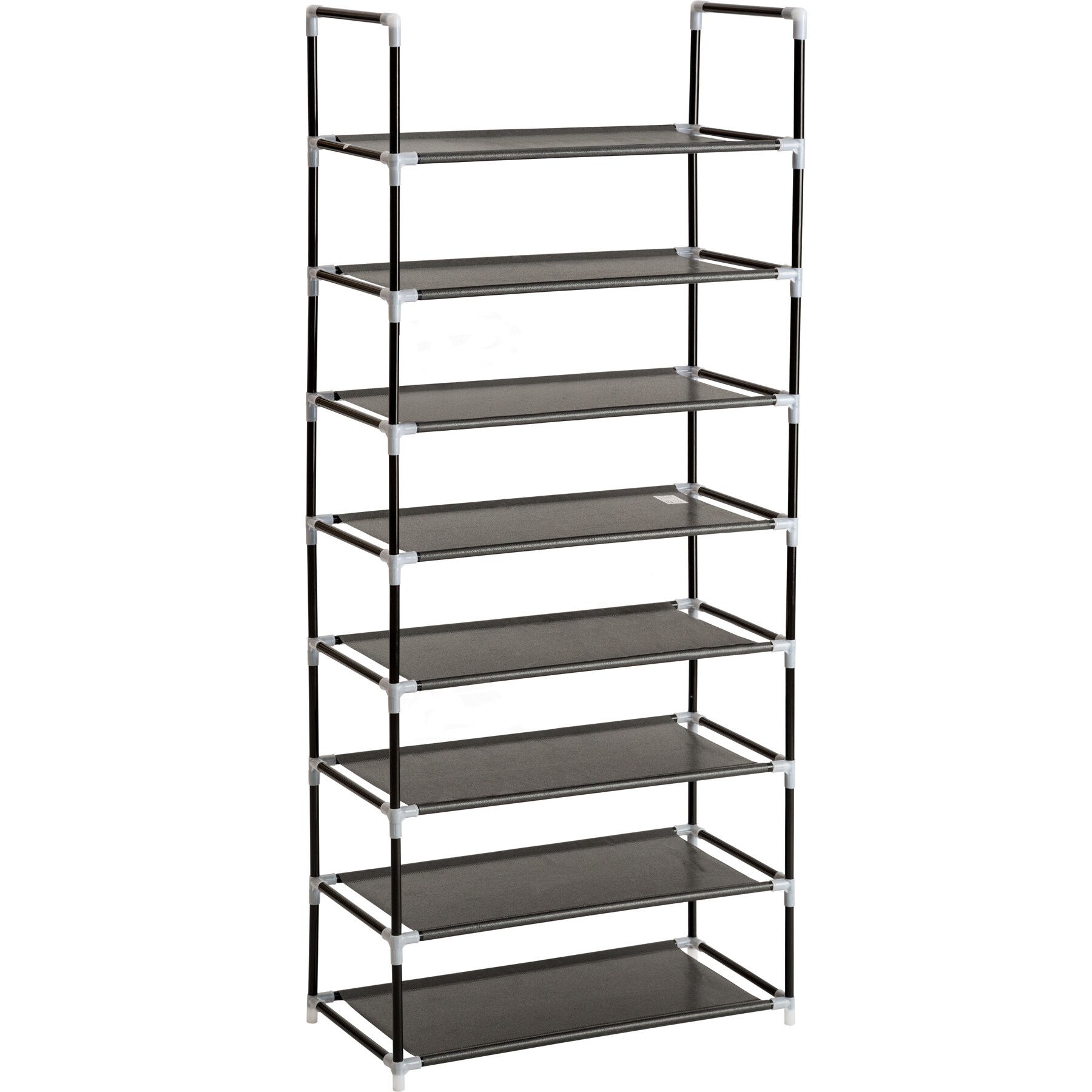 tectake® Schuhregal, Kunststoff und Stahl, viel Stauraum, 60 x 136,5 x 29,5 cm