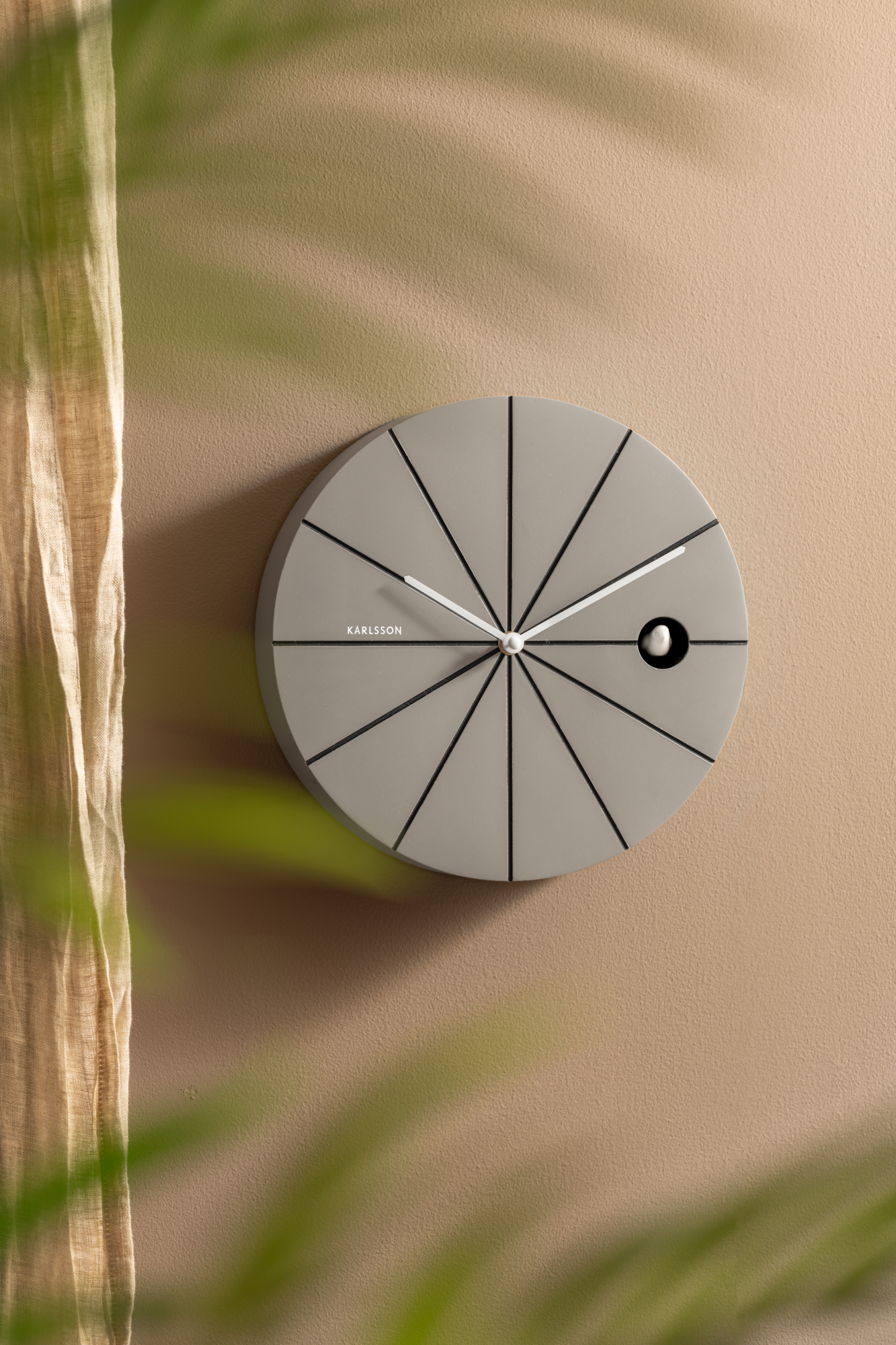 Wandklok Destacado Cuckoo Donkergrijs