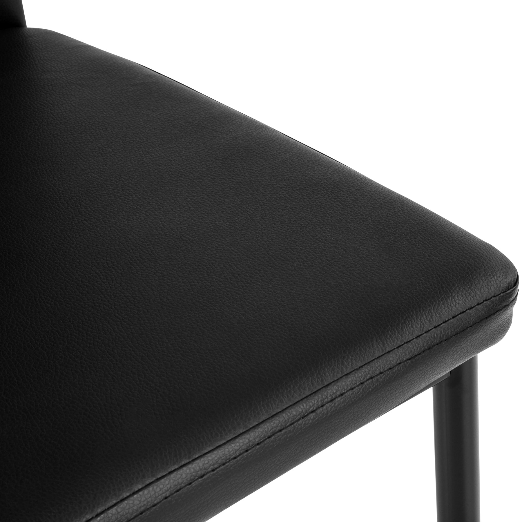 tectake® 6er Set Esszimmerstuhl, gepolstert mit Kunstlederbezug, schlanke Stahlbeine, 40 x 42 x 97 cm