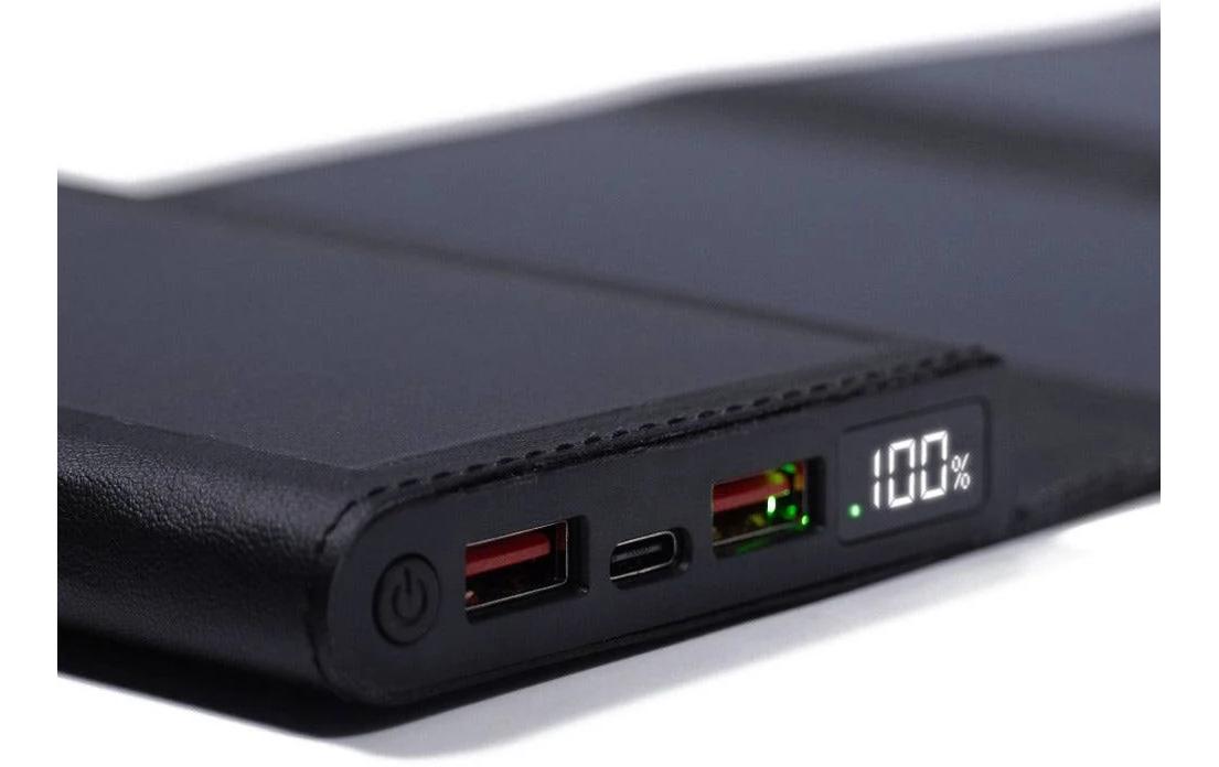 Powerbank Photon 4W Sol – Schwarz, 4000 mAh<br>Kleines, tragbares Solar-Ladegerät mit 4000 mAh Akku