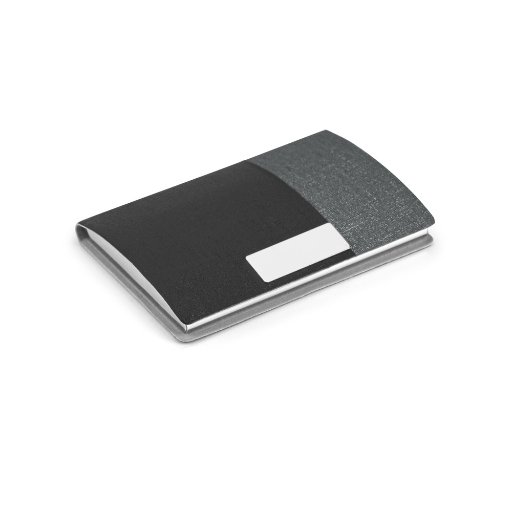 hi!dea 93314 - Set porte-cartes et porte-clés en métal et PU