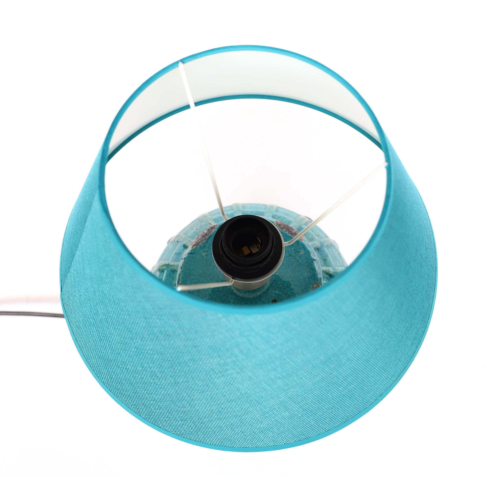 Tischlampe 'Dendten', blau, Ø 32 cm, H 43 cm von fischer's lagerhaus
