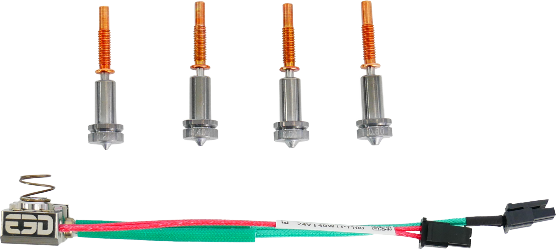 E3D  High Temp Revo Hotside Fully Loaded, PT100    Revo-Hotend-Upgrade für den Druck mit Temperaturen von bis zu 400 °C