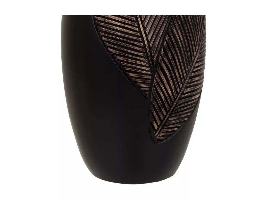 Vase en polyrésine marron 18x18x35h