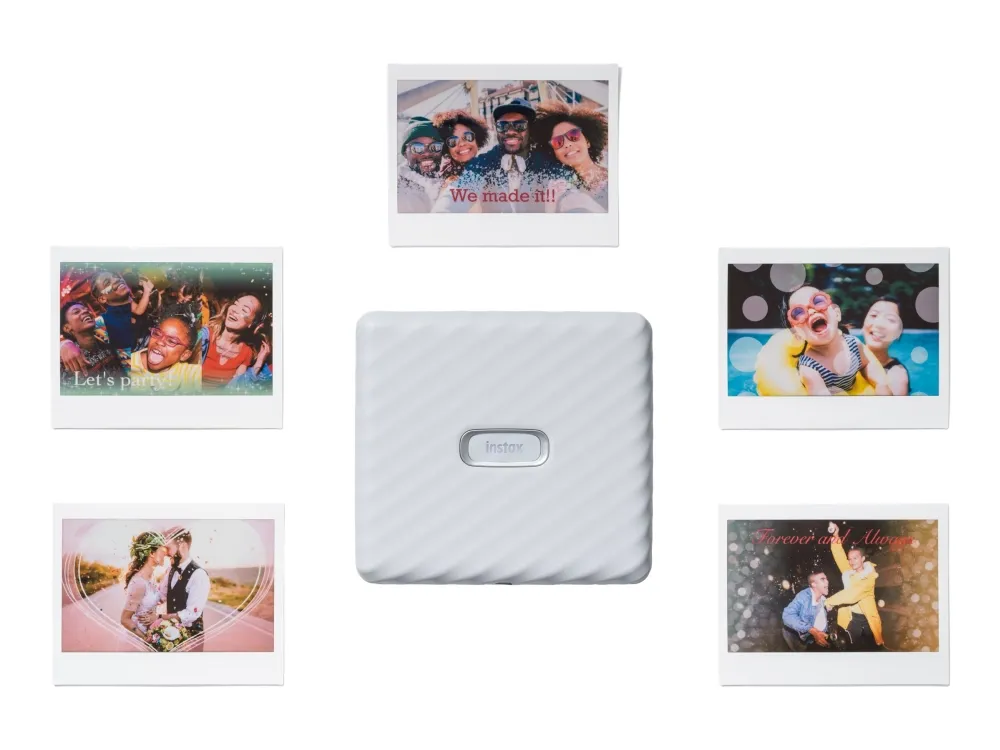 Fujifilm instax Link Wide - Printer - farve - LED - 86 x 108 mm op til 5 udskrifter/min (farve) - kapacitet: 10 fotos - Bluetooth 4.2 LE - askehvid