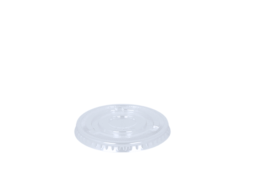 Deksel ijsbeker 100cc 4oz 78mm flat PET