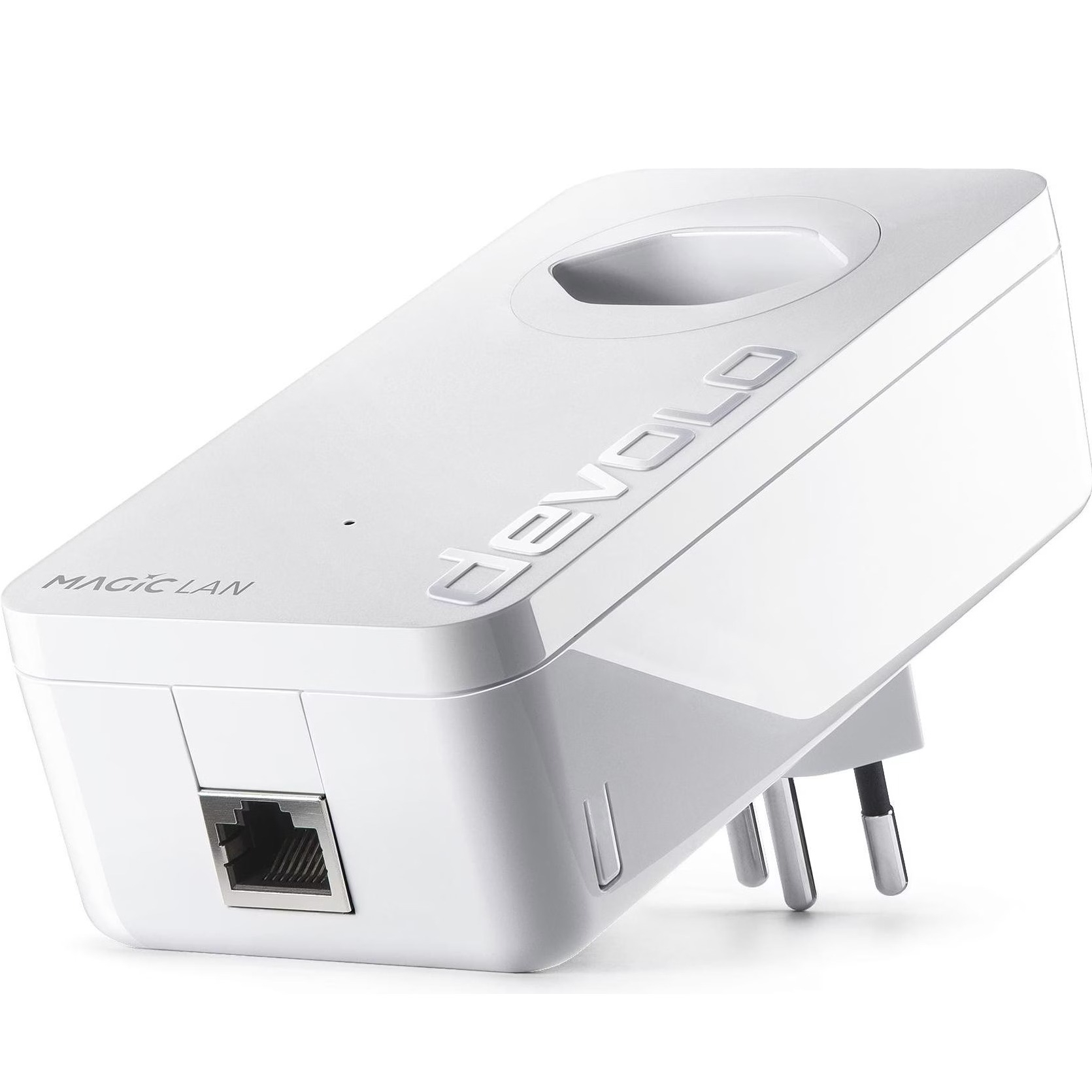(2-tlg. Set) (1200Mbit/s) Magic 1 WiFi mini Starter Kit Gigabit WLAN Erweiterung Powerline Adapter mit Steckdose und 2x RJ45 (8564) - Weiss