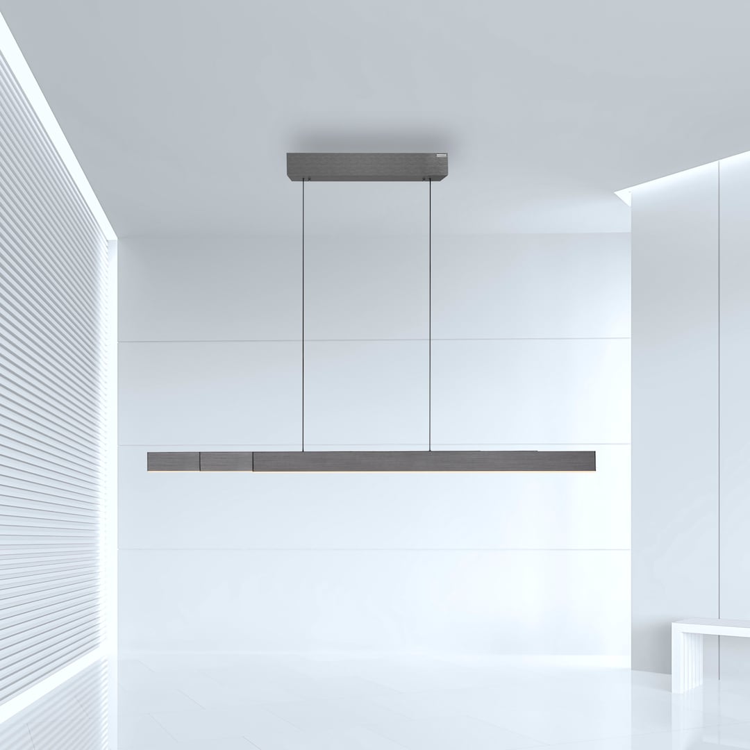 Paul Neuhaus LED Balkenpendel PURE-MOTO-RISE 3-flg grau eloxiert
