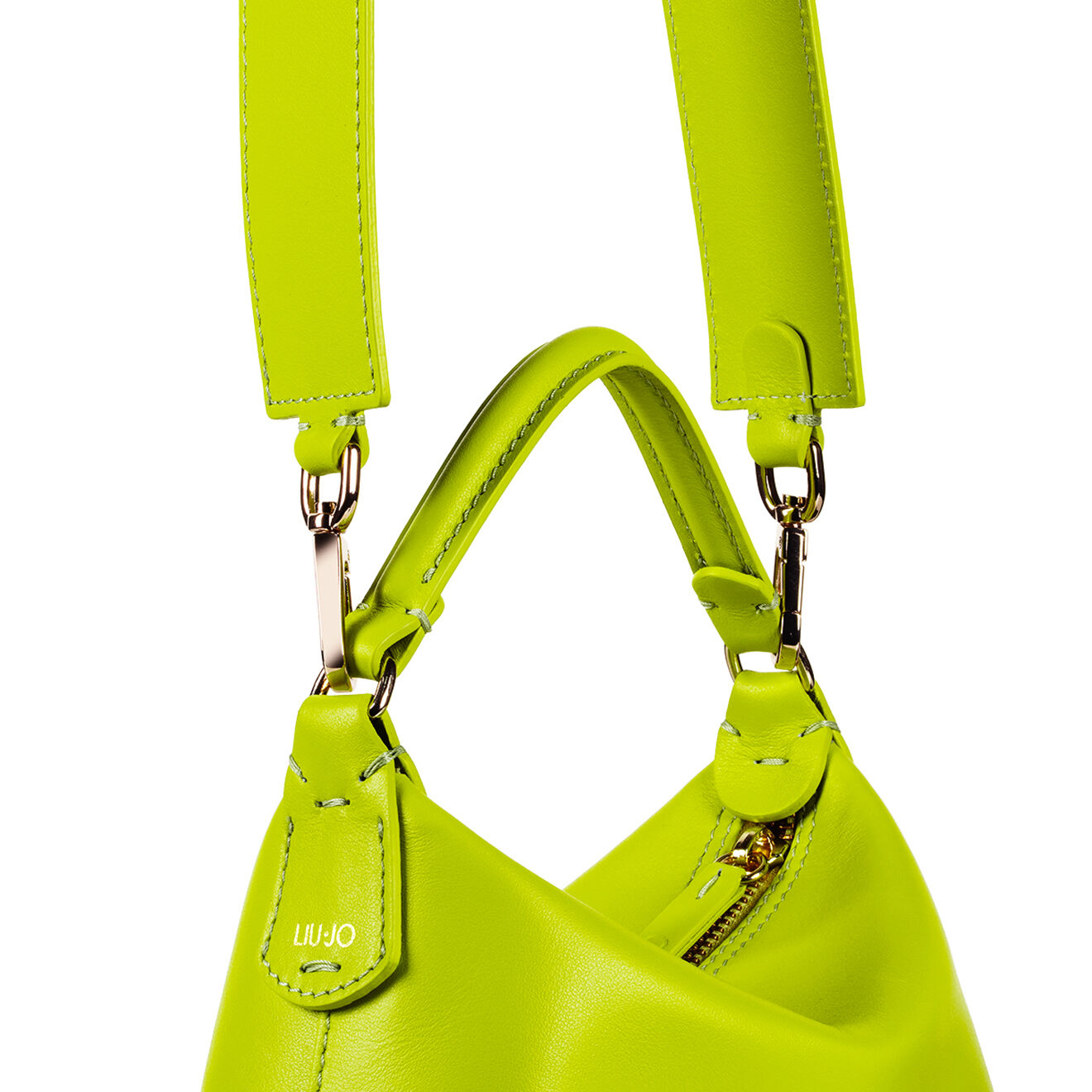 Leonie Hanne x Liu-Jo Sac à main en Cuir Mini Hobo Leonie Hanne X Liu Jo vert clair - 13x19x7.5 cm