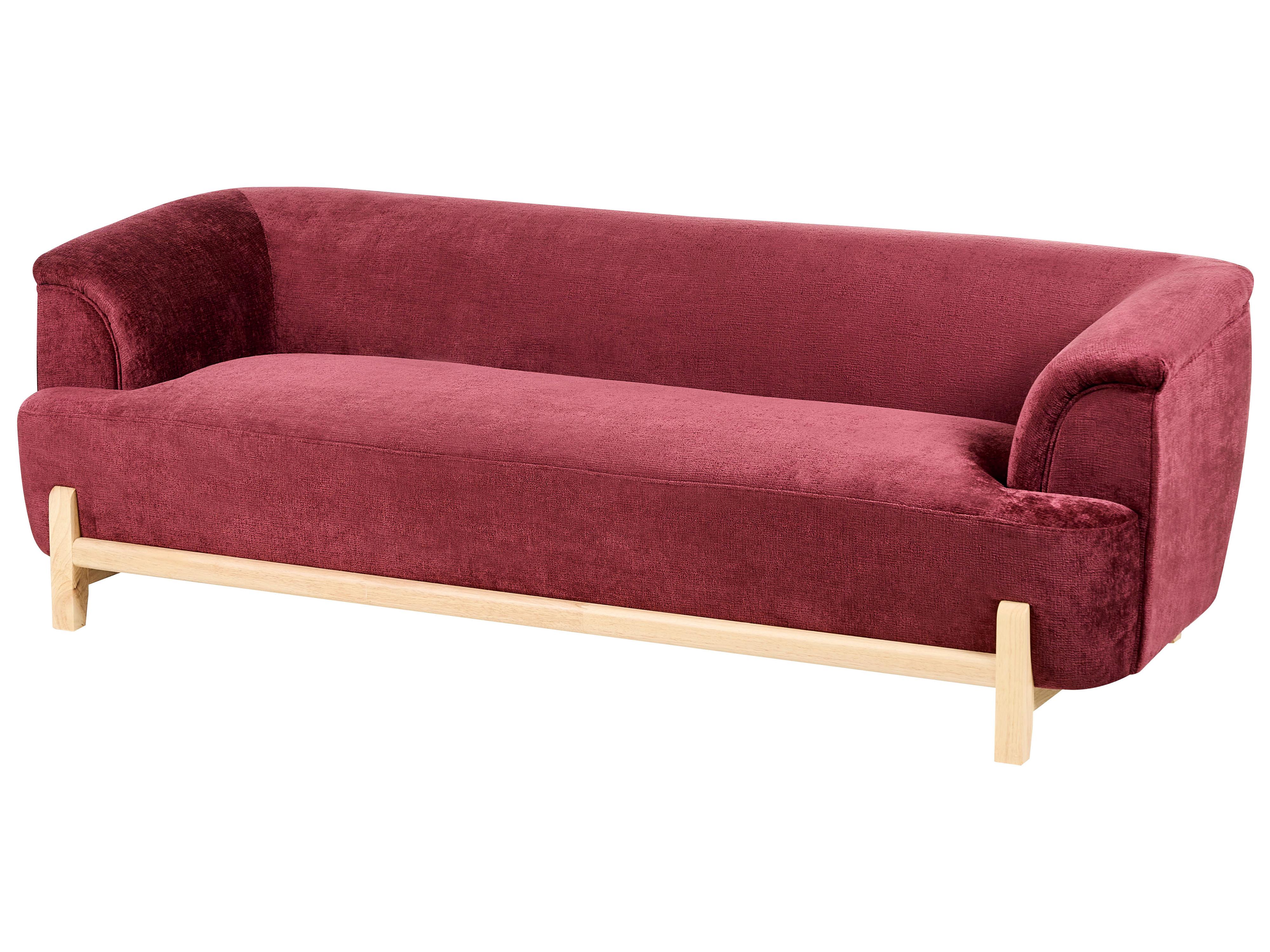 Bank 3-zits ALNOR Chenille Bordeauxrood