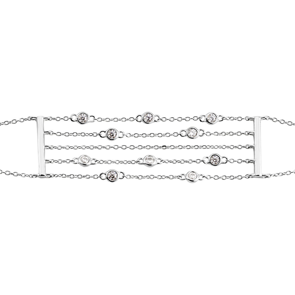Bracelet Argent Blanc Edvard Oxydes De Zirconium