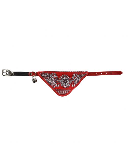 Adori Kattenhalsband Met Zakdoek - Kattenhalsband - 1.0x36 cm Rood