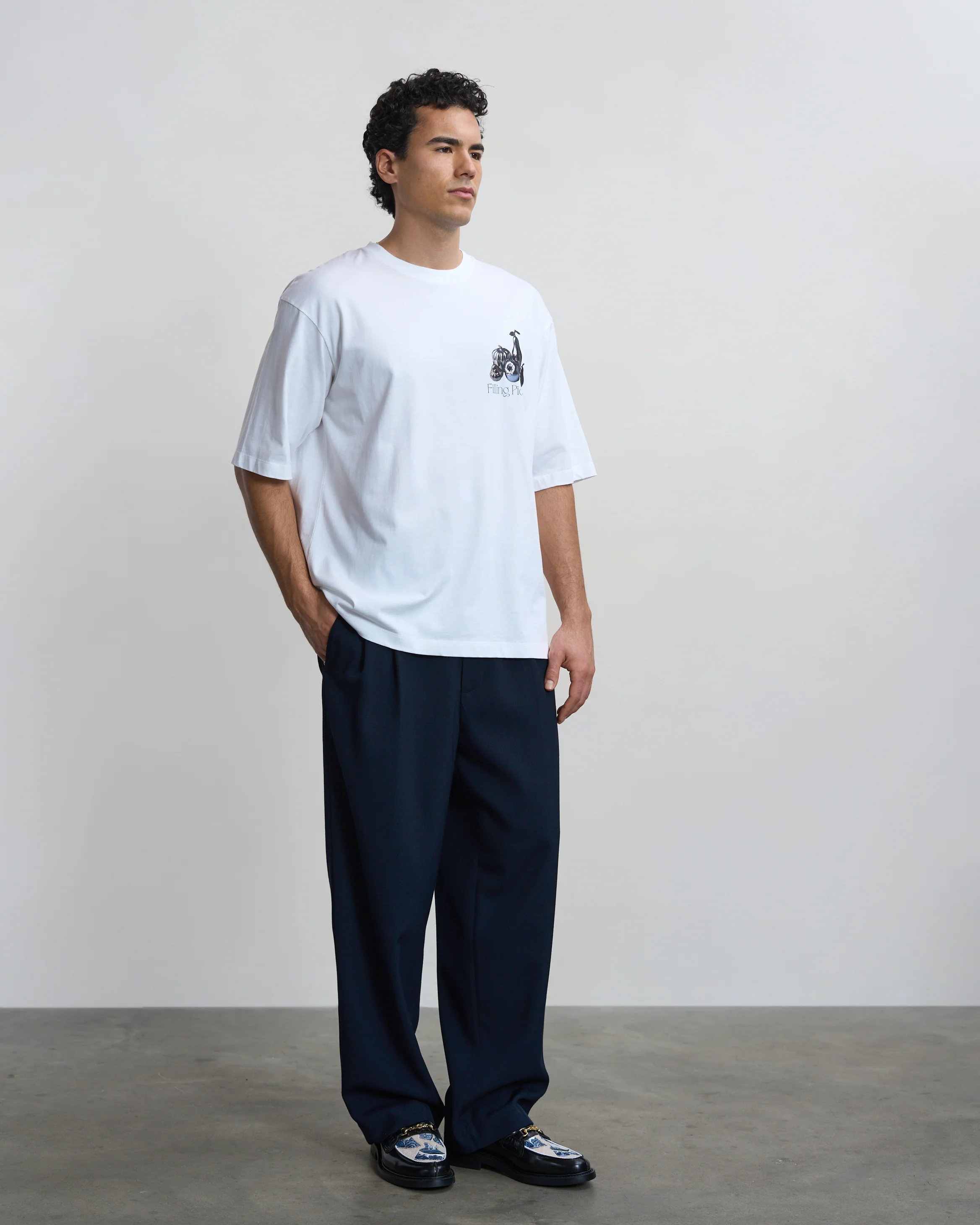 T-shirt Boxy Chrome Fruit White
