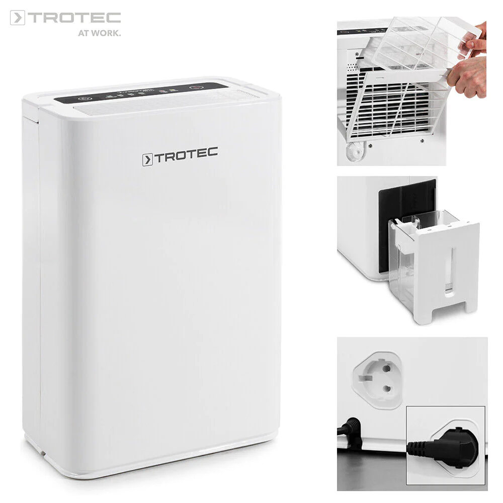 Déshumidificateur de 2,4L Pour 31 m²/78 m³ 270W Trotec