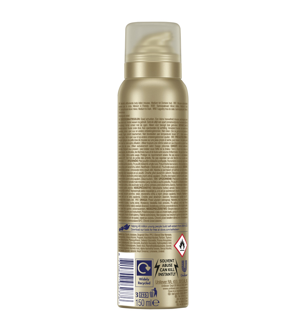 Dove Body mousse tan medium/dark (150 ml)